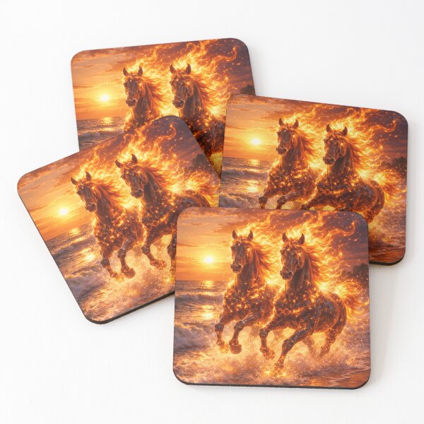 Item preview, Twin Fire Horses Galloping designed and sold by Studio-DeLuz.
