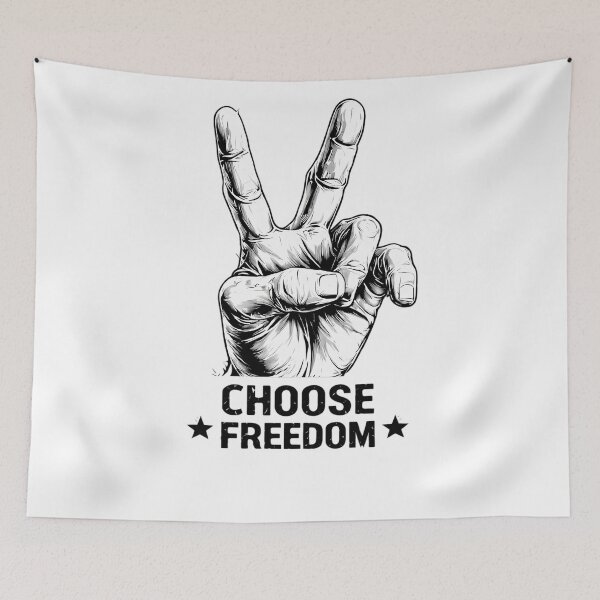 Item preview, Freedom Series - Free Your Mind V Sign Art designed and sold by emaga.