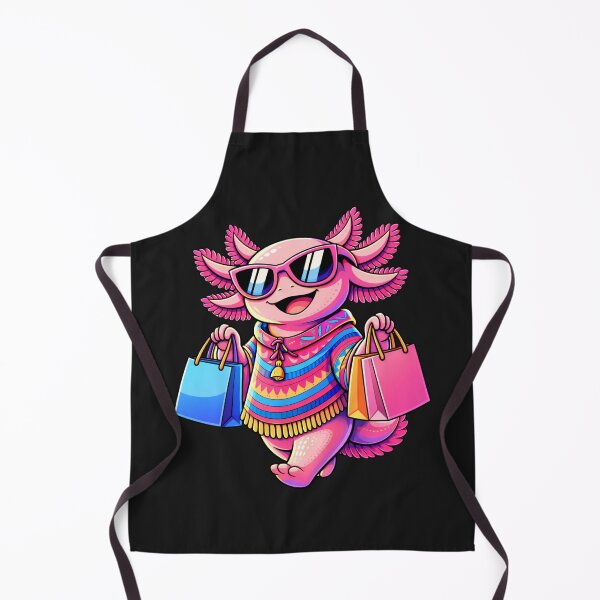 Item preview, Cute Fashionable Axolotl Shopping – Trendy Pop Art Lifestyle Illustration designed and sold by ColorSplash123.