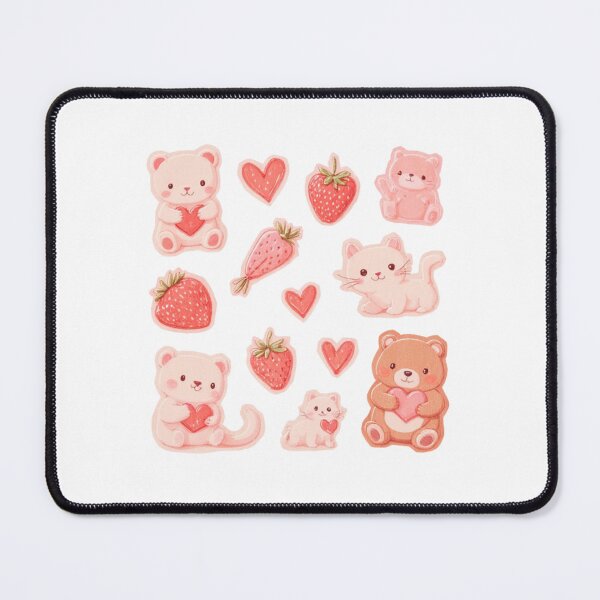 Item preview, cute pink bear and cat pack designed and sold by cloudzer0000.