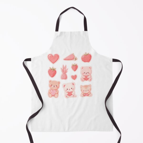 Item preview, cute pink strawberry and cat pack designed and sold by cloudzer0000.