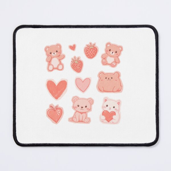 Item preview, funny pink strawberry and bear pack designed and sold by cloudzer0000.