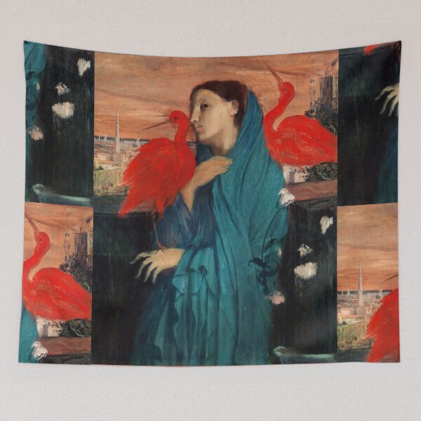Item preview, Young Woman With Ibis by Edgar Degas: Dreamlike Impressionist Fine Art Print designed and sold by artofuniverse.