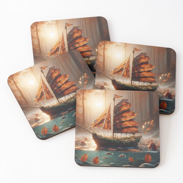 Item preview, Leaf Boat, Ai Generated Art  designed and sold by ACC .