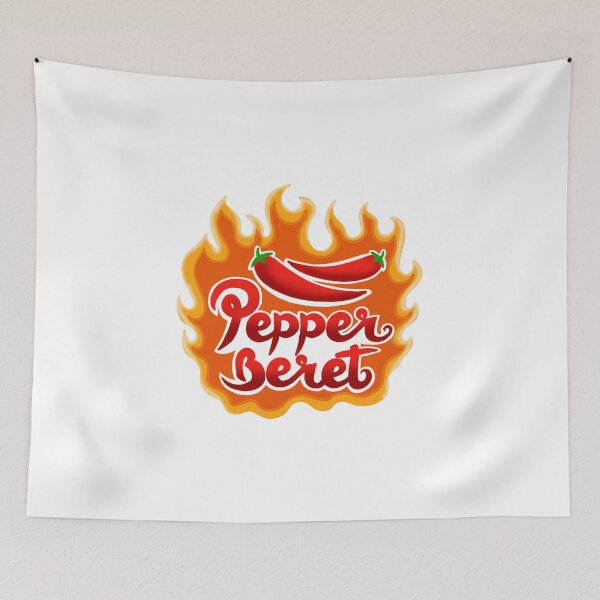 Item preview, Pepper Beat Spicy Chili Flame Typography designed and sold by WFHello.