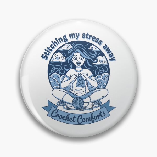 Item preview, Stitching My Stress Away Crochet Comforts Funny designed and sold by LuminOrb.