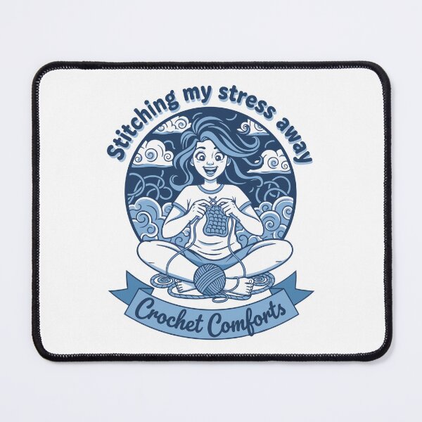 Item preview, Stitching My Stress Away Crochet Comforts Funny designed and sold by LuminOrb.