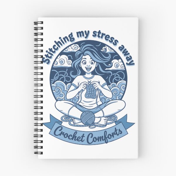 Item preview, Stitching My Stress Away Crochet Comforts Funny designed and sold by LuminOrb.
