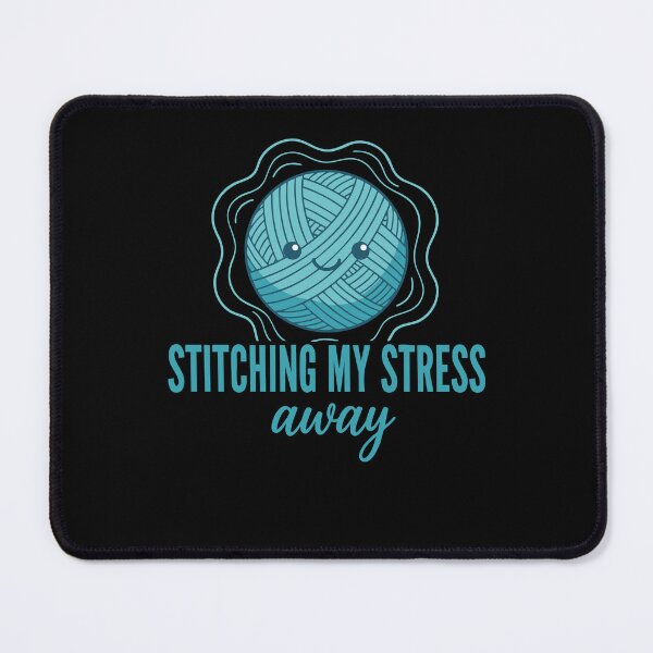 Item preview, Stitching My Stress Away Funny Crochet Lover designed and sold by LuminOrb.