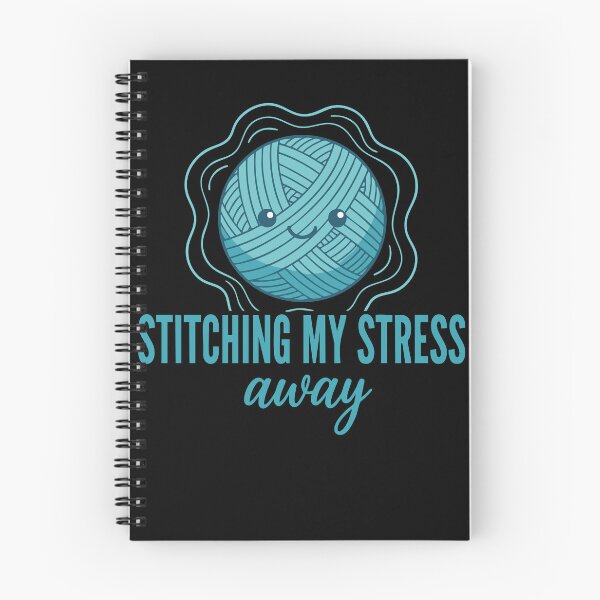 Item preview, Stitching My Stress Away Funny Crochet Lover designed and sold by LuminOrb.