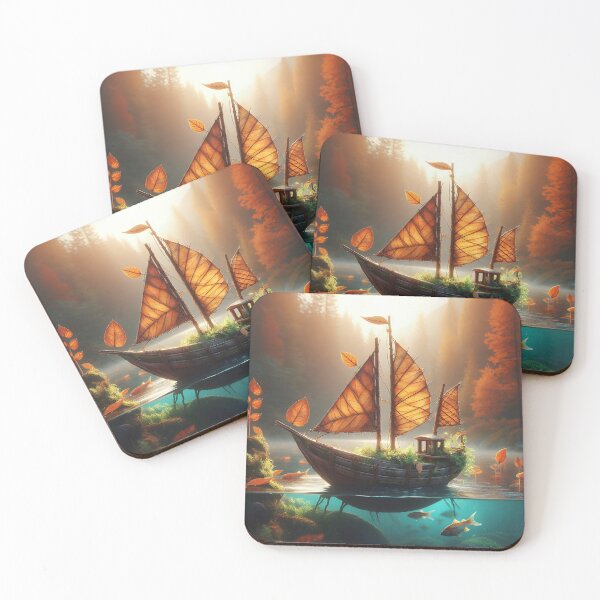 Item preview, Leaf Boat, Ai Generated Art  designed and sold by ACC .
