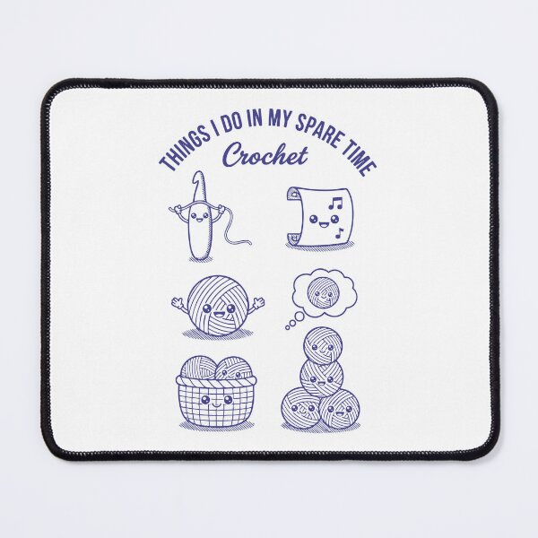Item preview, Things I Do In My Spare Time Crochet Funny Yarn designed and sold by LuminOrb.
