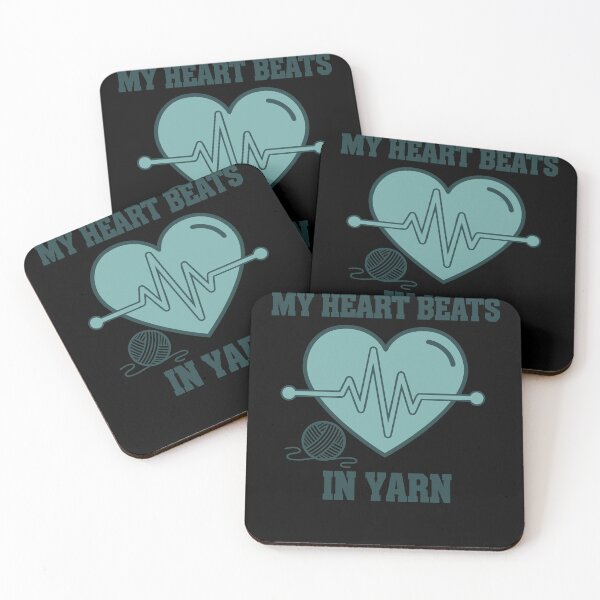 Item preview, My Heart Beats In Yarn Funny Crochet Lover designed and sold by LuminOrb.