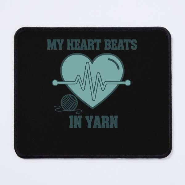 Item preview, My Heart Beats In Yarn Funny Crochet Lover designed and sold by LuminOrb.