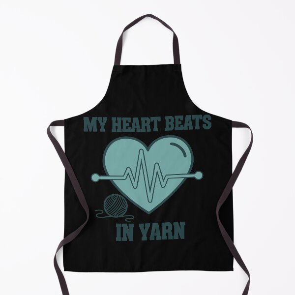 Item preview, My Heart Beats In Yarn Funny Crochet Lover designed and sold by LuminOrb.