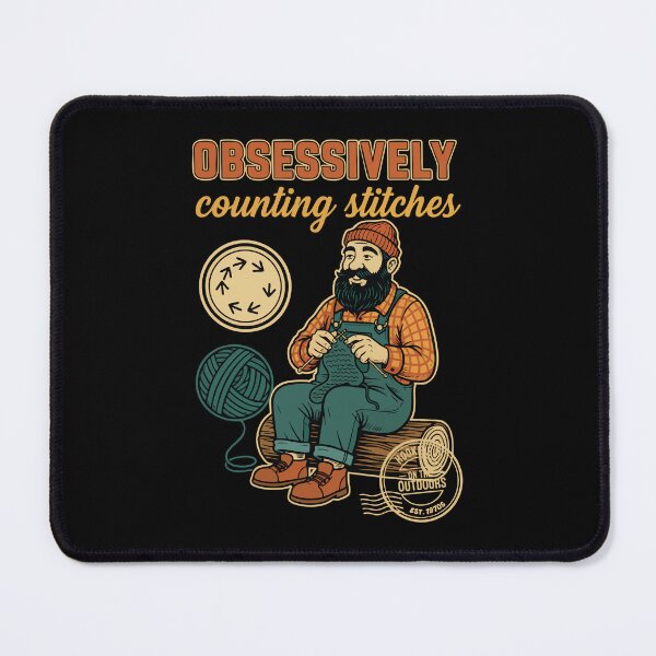 Item preview, Obsessively Counting Stitches Funny Crochet Lover designed and sold by LuminOrb.