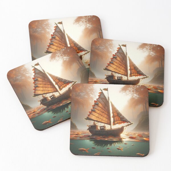 Item preview, Leaf Boat, Ai Generated Art  designed and sold by ACC .