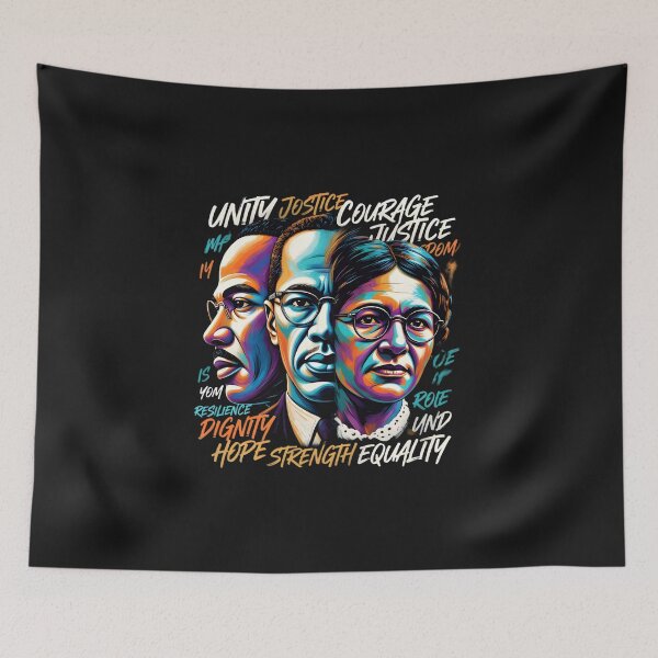 Item preview, Unity Justice Courage Black History Grid designed and sold by GrumpySableye.