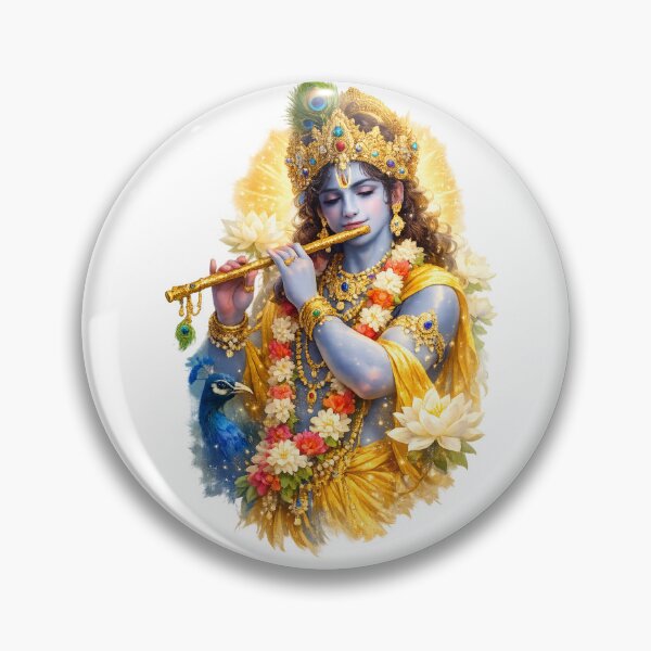 Item preview, Divine Lord Krishna Playing Flute designed and sold by RedSwagStore.