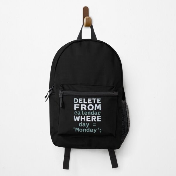 Item preview, Delete From Calendar Where Day Equals Monday Funny SQL Code designed and sold by Fenay Designs.