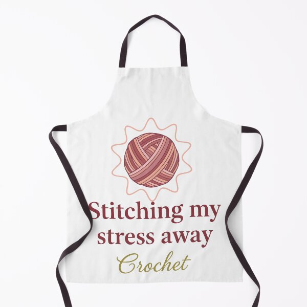 Item preview, Funny Crochet Lover Stitching My Stress Away designed and sold by LuminOrb.