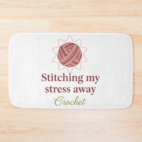 Item preview, Funny Crochet Lover Stitching My Stress Away designed and sold by LuminOrb.