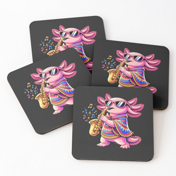 Item preview, Cool Jazz Axolotl Playing Saxophone – Stylish Pop Art Music Illustration designed and sold by ColorSplash123.