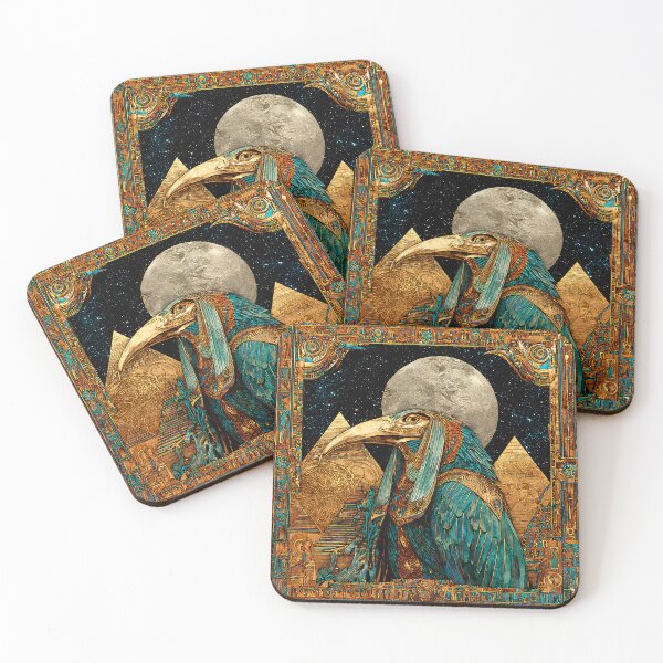 Item preview, Thoth and the Moon | Egyptian God of Wisdom Cosmic Wall Art designed and sold by Stoneflower-Art.