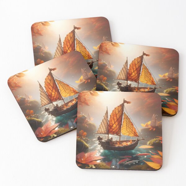 Item preview, Leaf Boat, Ai Generated Art  designed and sold by ACC .