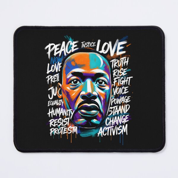 Item preview, MLK Peace and Love Activism Word Cloud designed and sold by GrumpySableye.