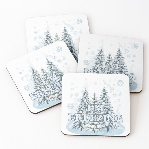 Item preview, I’m Freezing – Winter Snow Trees Illustration designed and sold by CozyPrint-CP.
