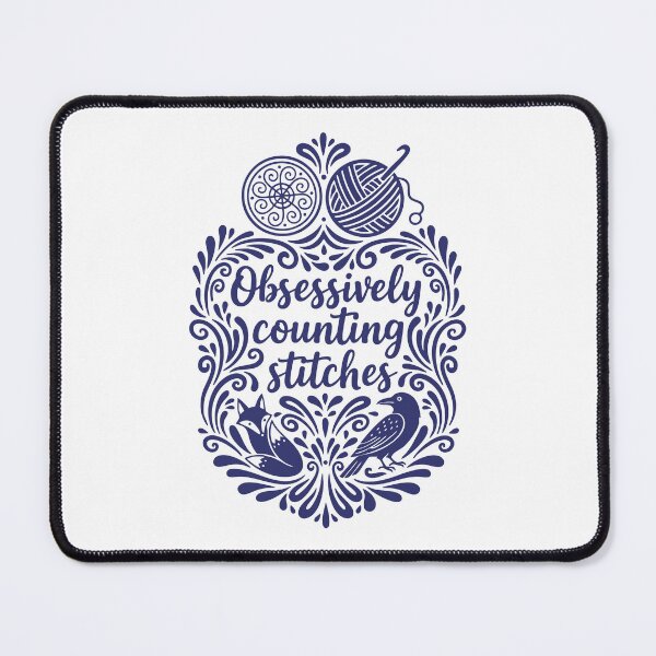 Item preview, Obsessively Counting Stitches Funny Crochet Lover designed and sold by LuminOrb.