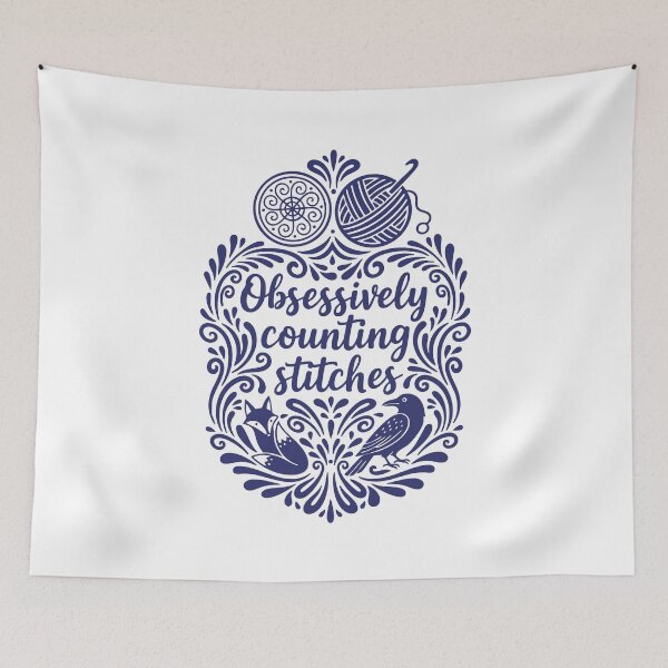 Item preview, Obsessively Counting Stitches Funny Crochet Lover designed and sold by LuminOrb.