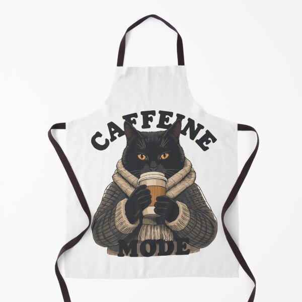 Item preview, Caffeine mode Cat – Cute Cozy Black Cat Coffee Lover T-Shirt for Cat Moms designed and sold by Graphizia.