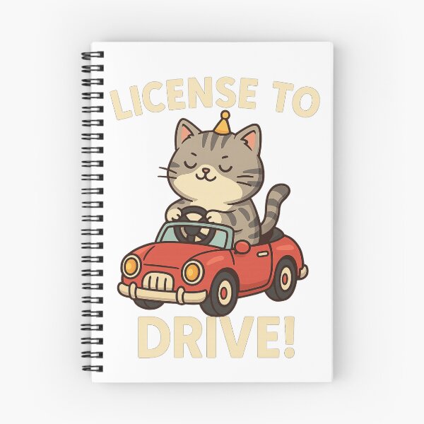 Item preview, Funny Cute Cat Driver License First Car Learner Driver Funny Cat Cute Animal designed and sold by T-M-Design.