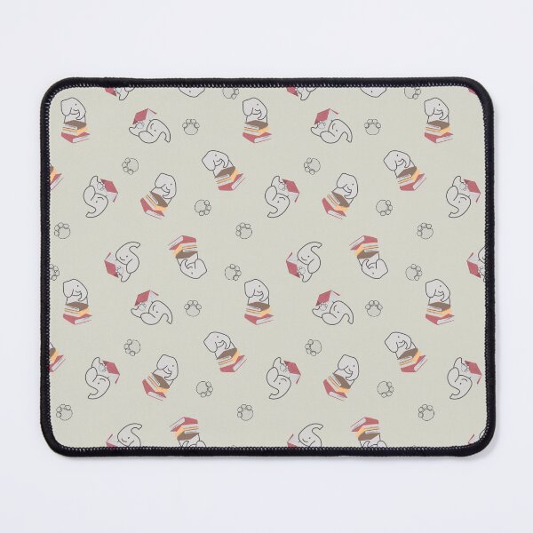 Item preview, Bookworm Elephant Background Pattern - Light Grey, Pastel Orange, Light Yellow designed and sold by ottrain.