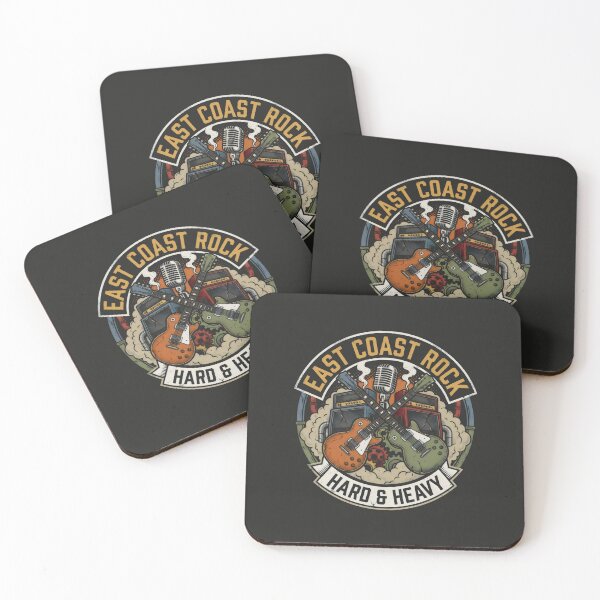 Item preview, East Coast Rock Hard and Heavy Vintage Guitar Music Emblem designed and sold by SplashTastic.