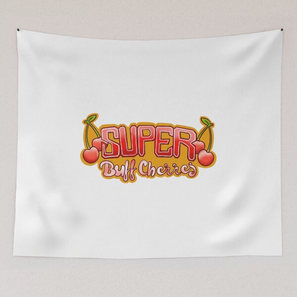 Item preview, Super Buff Cherries Retro Fruit Typography designed and sold by WFHello.