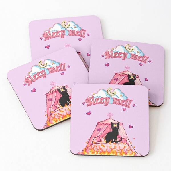 Item preview, Sleep Well Everything is OK black cat designed and sold by mooncakekaro.