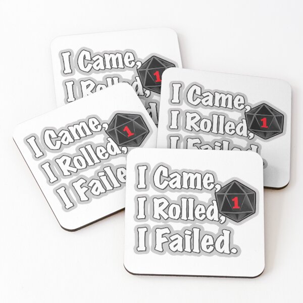 Item preview, I Came, I Rolled, I Failed – Nat 1 D20 RPG Dice Sticker designed and sold by RpgTools.