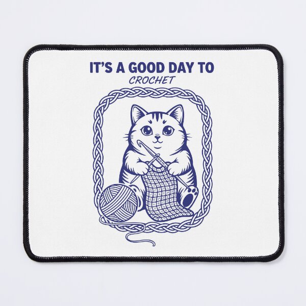 Item preview, Its A Good Day To Crochet Cute Cat Funny Crochet designed and sold by LuminOrb.