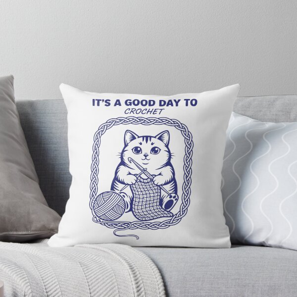 Item preview, Its A Good Day To Crochet Cute Cat Funny Crochet designed and sold by LuminOrb.