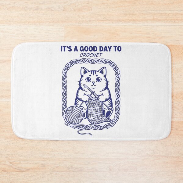 Item preview, Its A Good Day To Crochet Cute Cat Funny Crochet designed and sold by LuminOrb.