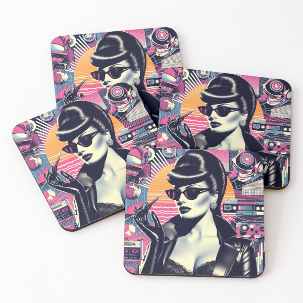 Item preview, Retrowave Goth Girl designed and sold by PulpVintage.