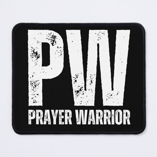 Item preview, Prayer Warrior Christian Shirt – PW Distressed Faith Design for Believers & Intercessors White Font designed and sold by GFamilyC.