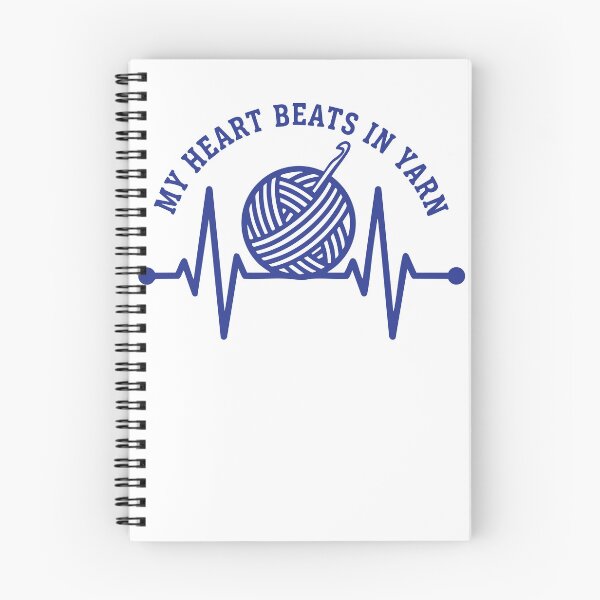 Item preview, My Heart Beats In Yarn Funny Crochet Lover designed and sold by LuminOrb.