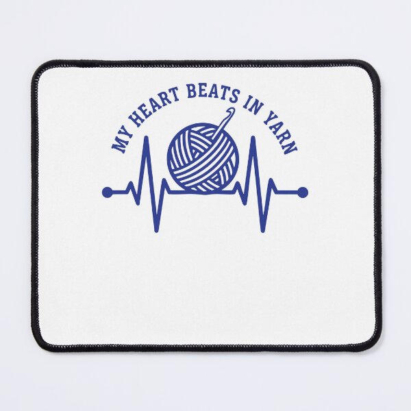 Item preview, My Heart Beats In Yarn Funny Crochet Lover designed and sold by LuminOrb.