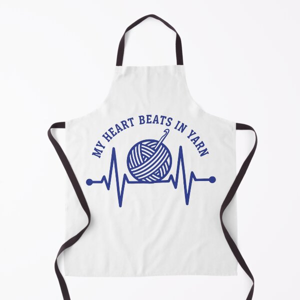 Item preview, My Heart Beats In Yarn Funny Crochet Lover designed and sold by LuminOrb.