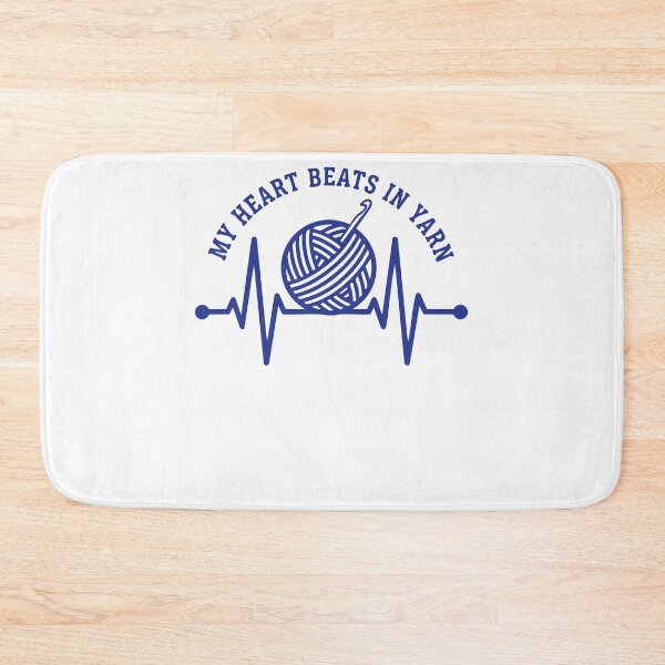 Item preview, My Heart Beats In Yarn Funny Crochet Lover designed and sold by LuminOrb.