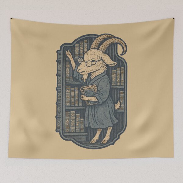 Item preview, Wise Goat Among Ancient Books designed and sold by EdvvinStudios.